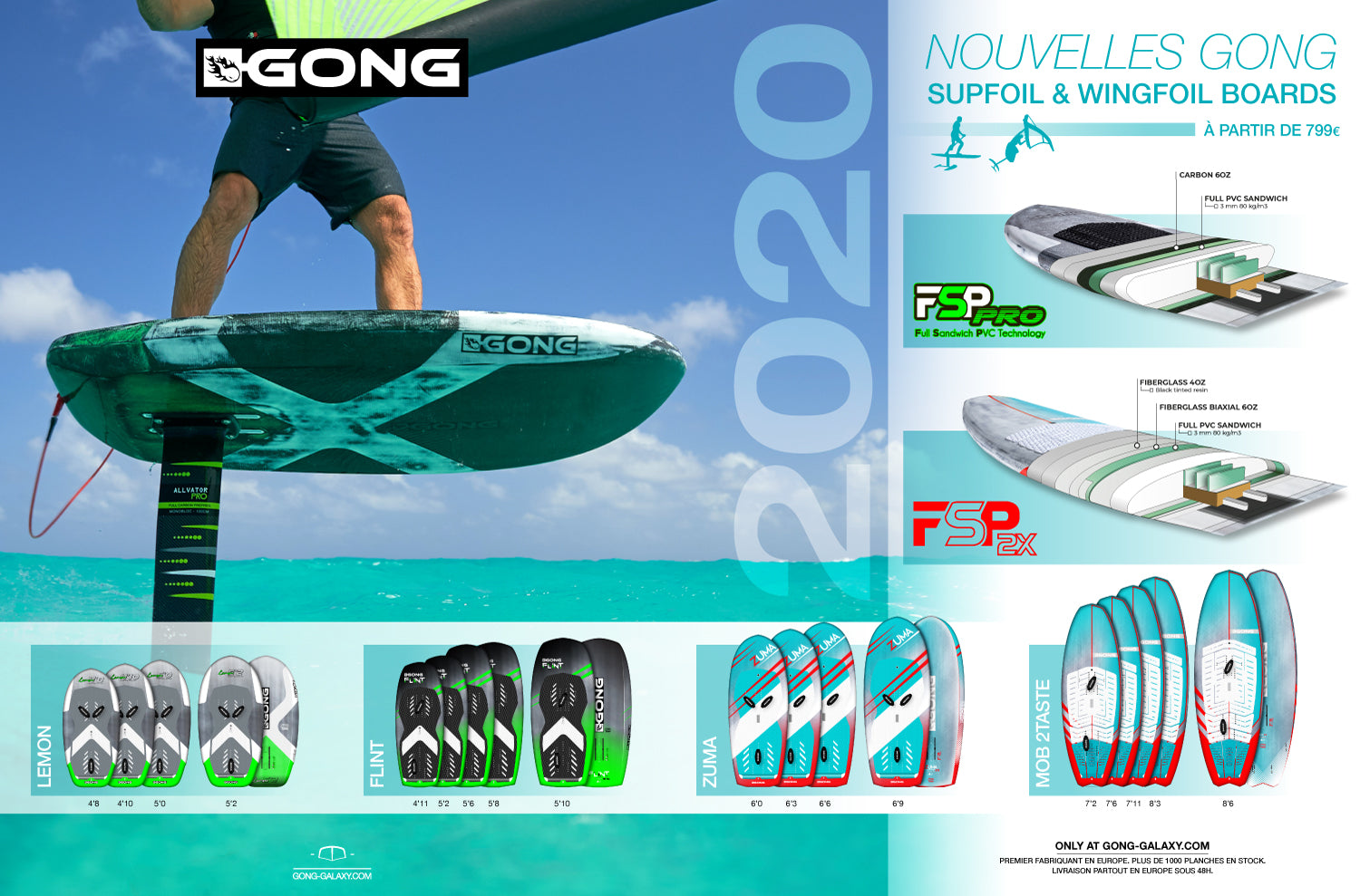 GEAR NEW 2020 SUP FOIL AND WING FOIL BOARDS ONLINE !!! GONG Galaxy