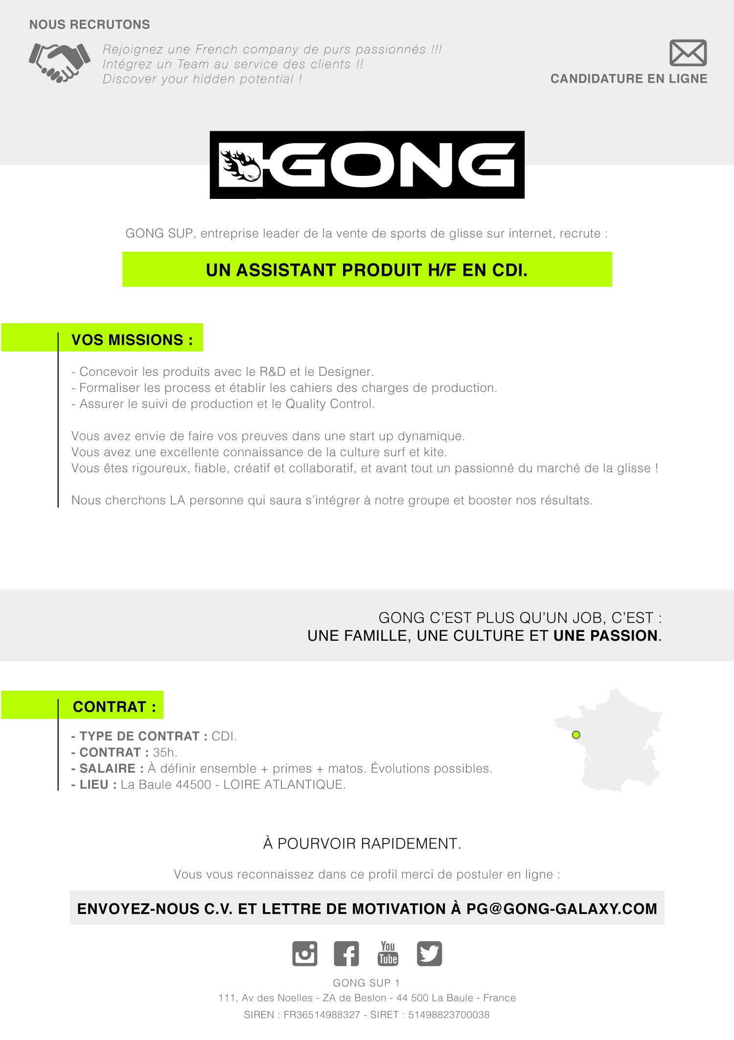 JOB: GONG 'S RECRUITING !!!