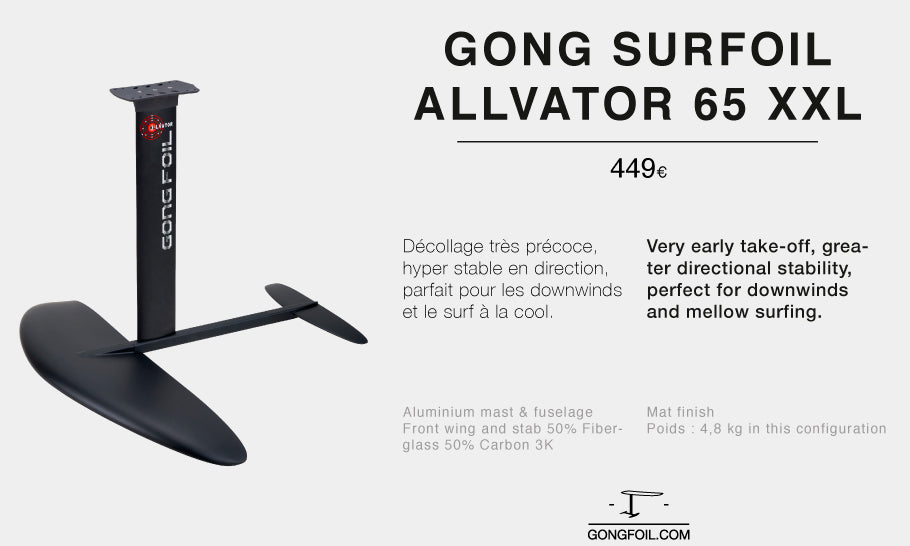 GEAR : GONG Surfoil Allvator 65 XL and XXL in stock !!!