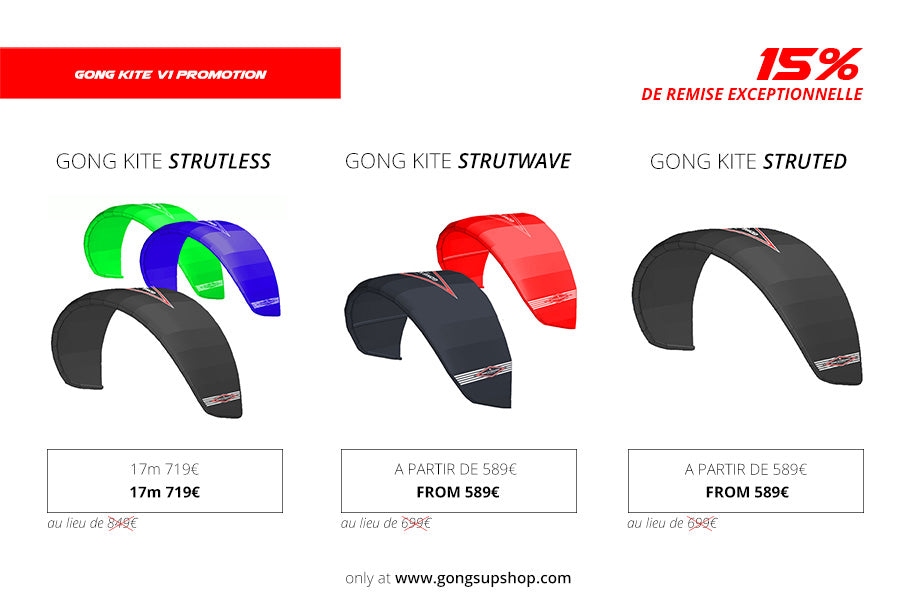 SHOP : 15% on GONG Kite V1 !!!