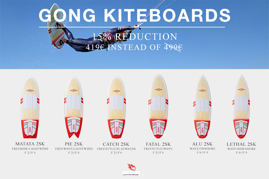 SHOP : 15% reduction on GONG kiteboards !!!