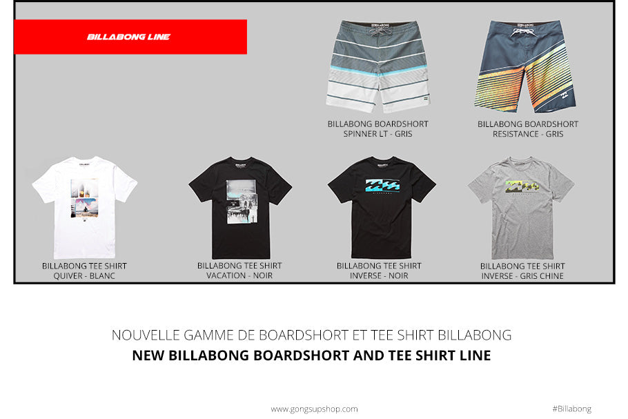 SHOP : boardshort and tee shirt Billabong in stock !!!