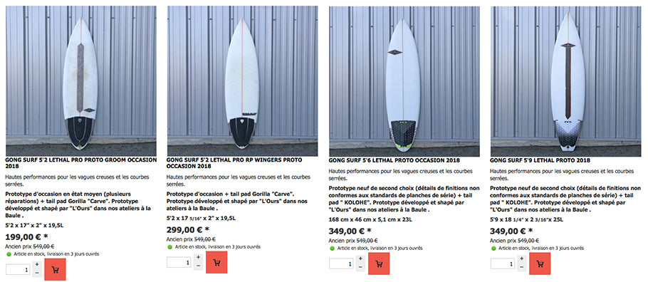 SHOP : custom surfboards made by l'Ours !!!