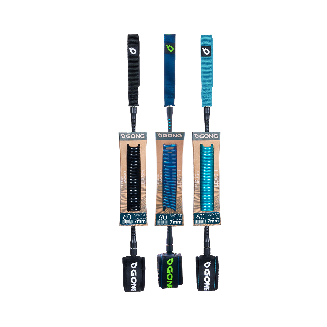 GONG | Wing Leash Coiled Big Wave Wrist - 7mm