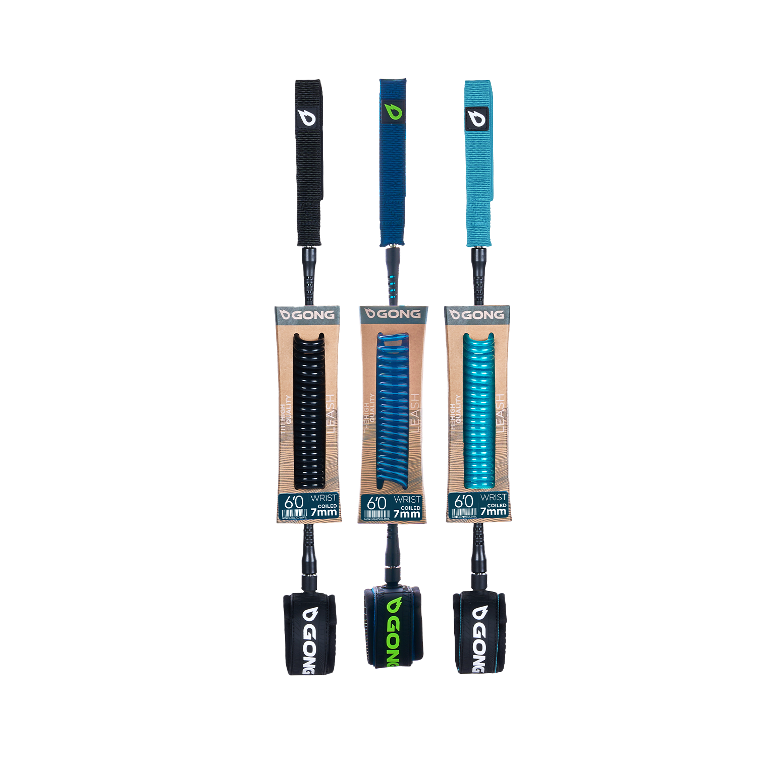 GONG | Wing Leash Coiled Big Wave Wrist - 7mm