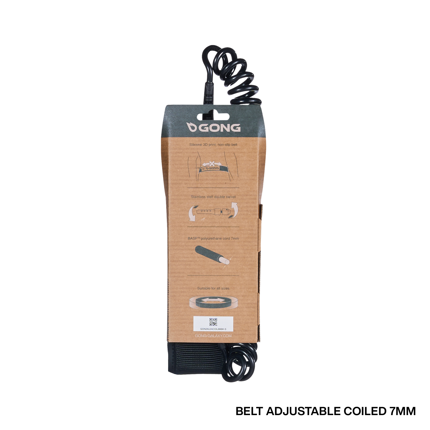 GONG | Foil Leash Belt Adjustable Coiled - 7mm