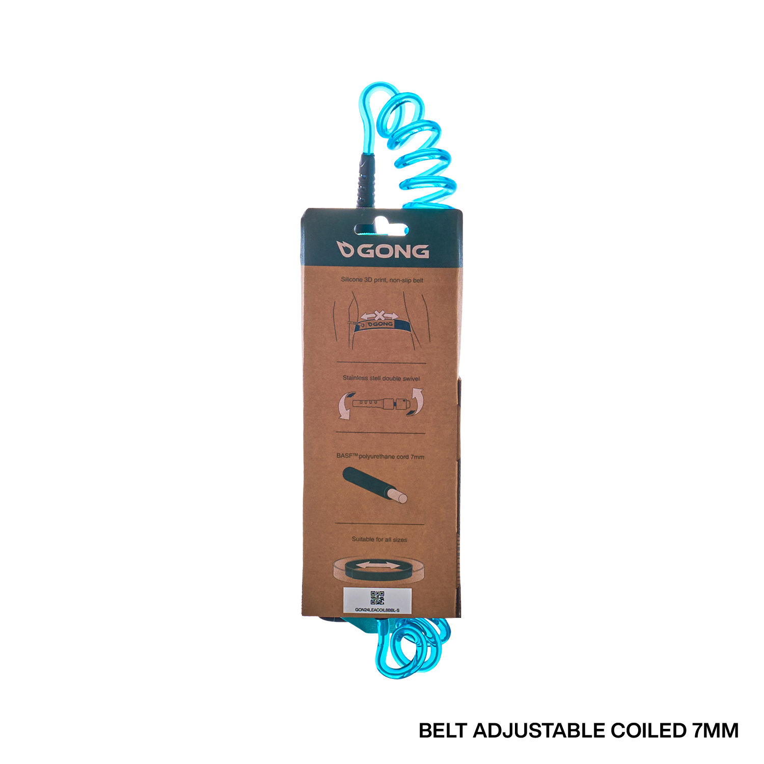 GONG | Foil Leash Belt Adjustable Coiled - 7mm