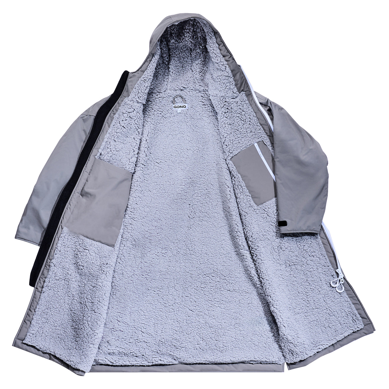 GONG | Poncho Imperméable Gris Clair