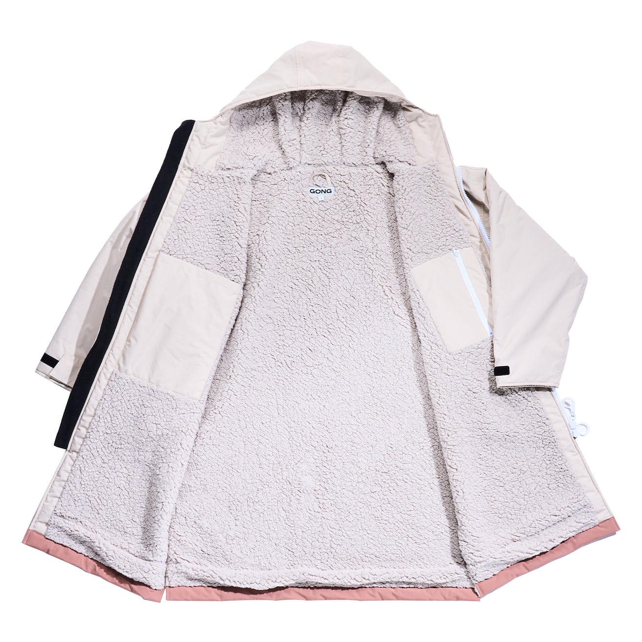 GONG | Poncho Imperméable Rose / Crème
