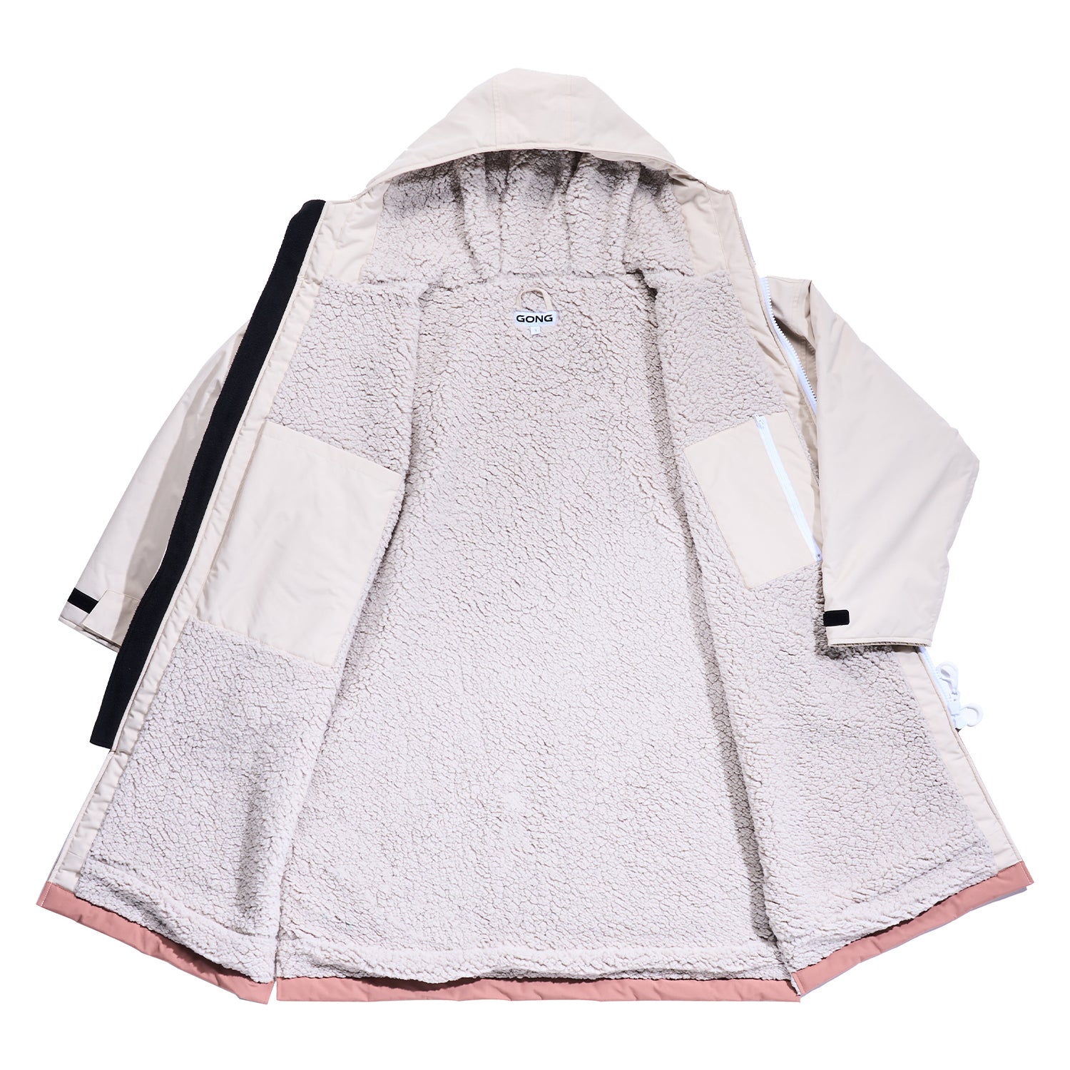 GONG | Poncho Imperméable Rose / Crème