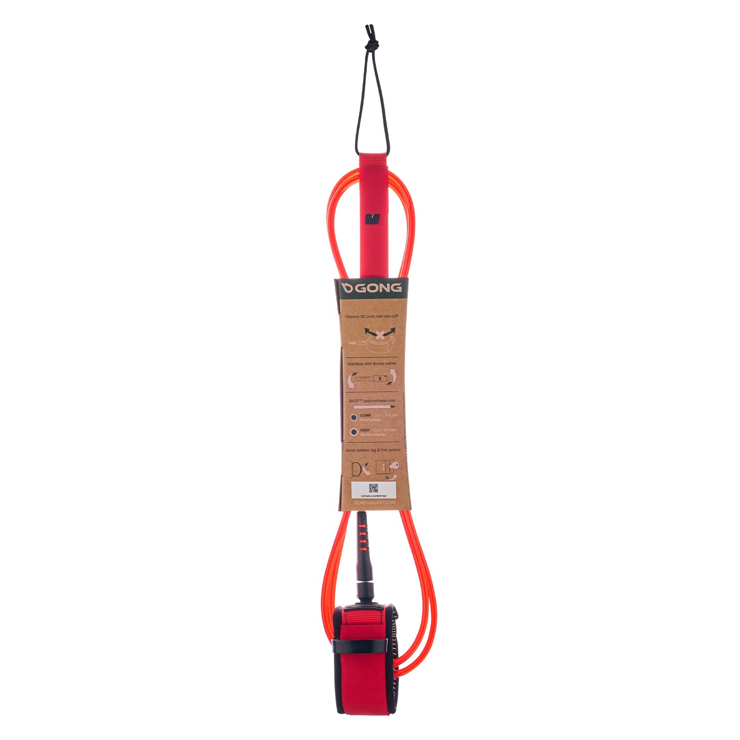 GONG | Surf / SUP Perf Ankle Leash - 7mm