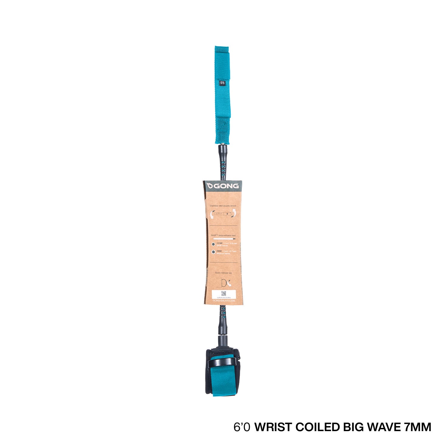 GONG | Wing Leash Coiled Big Wave Wrist - 7mm