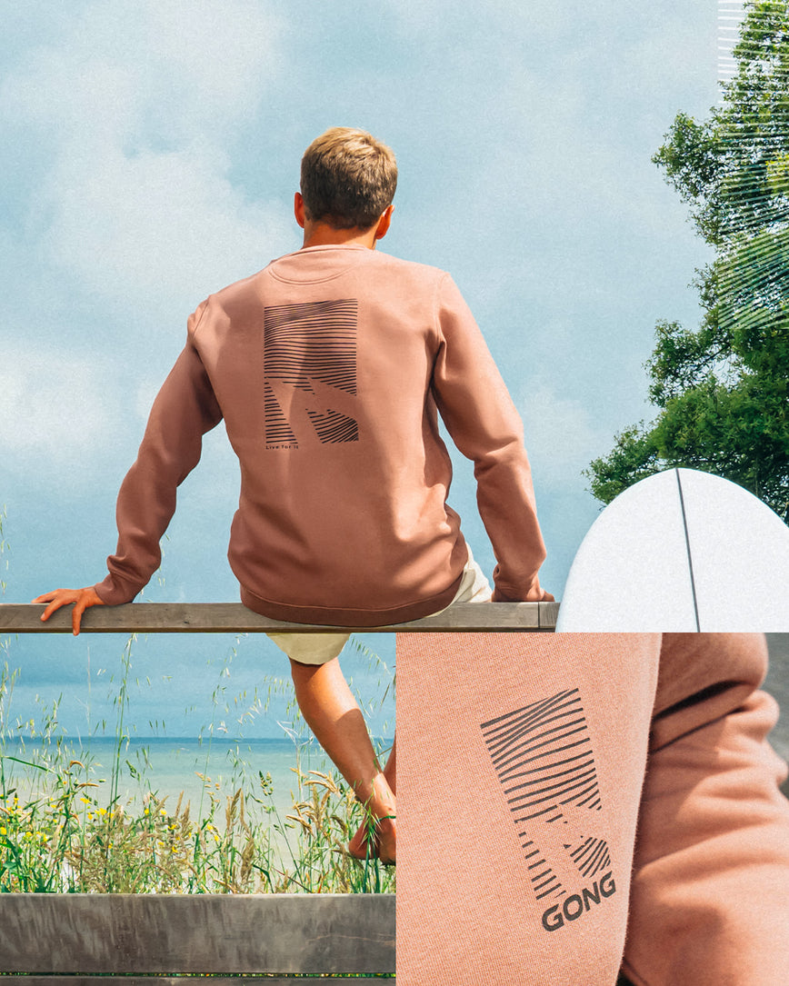 GONG | Sweat Graphic Swell Unisexe en Coton Biologique