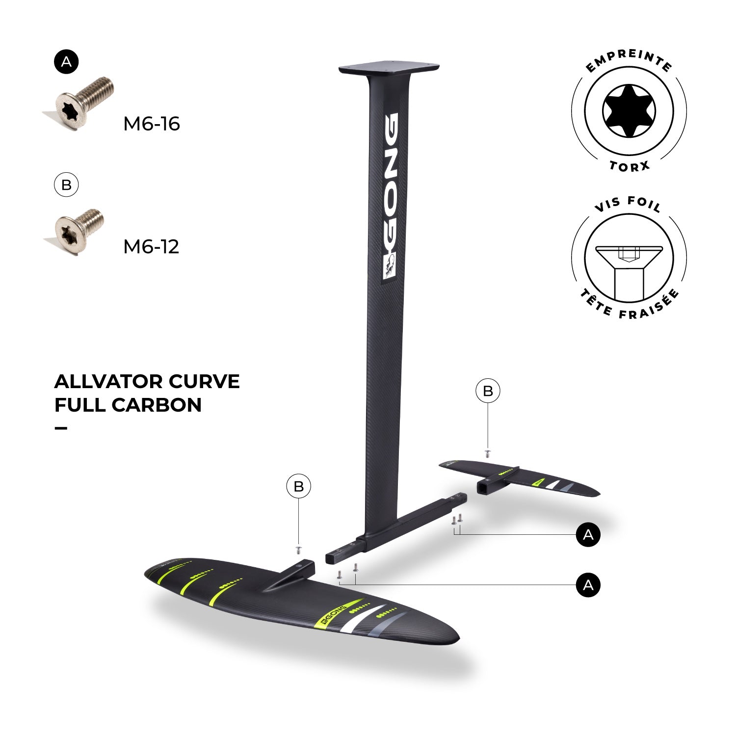 GONG | Vis Foil Tete Fraisee Torx M6