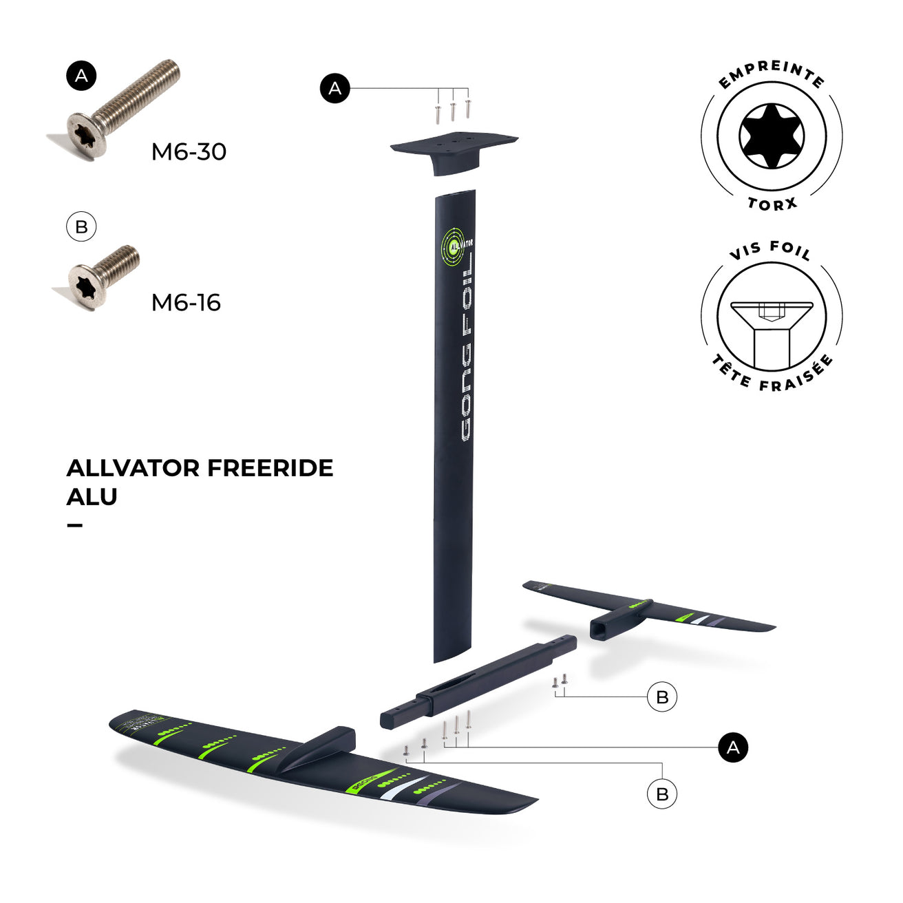 GONG | Vis Foil Tete Fraisee Torx M6