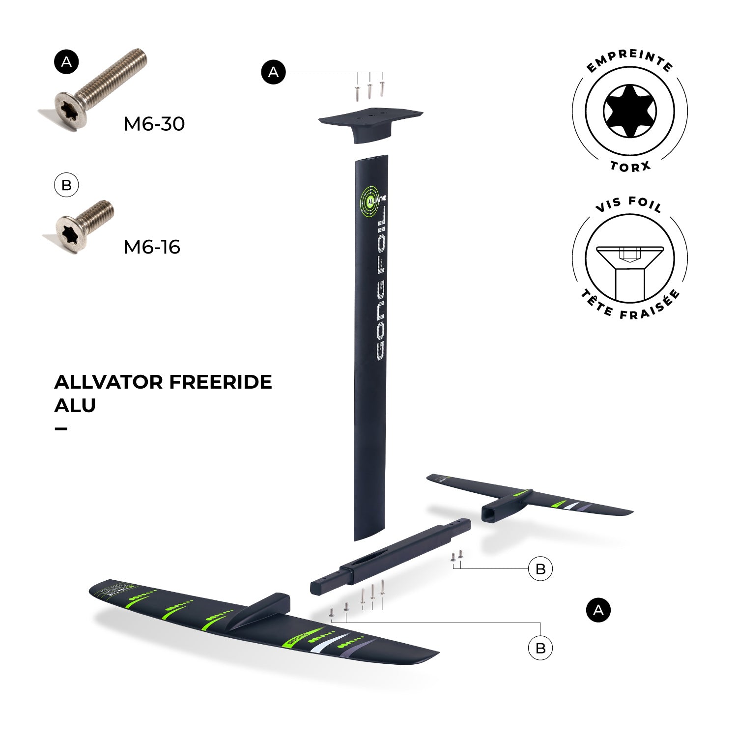 GONG | Vis Foil Tete Fraisee Torx M6