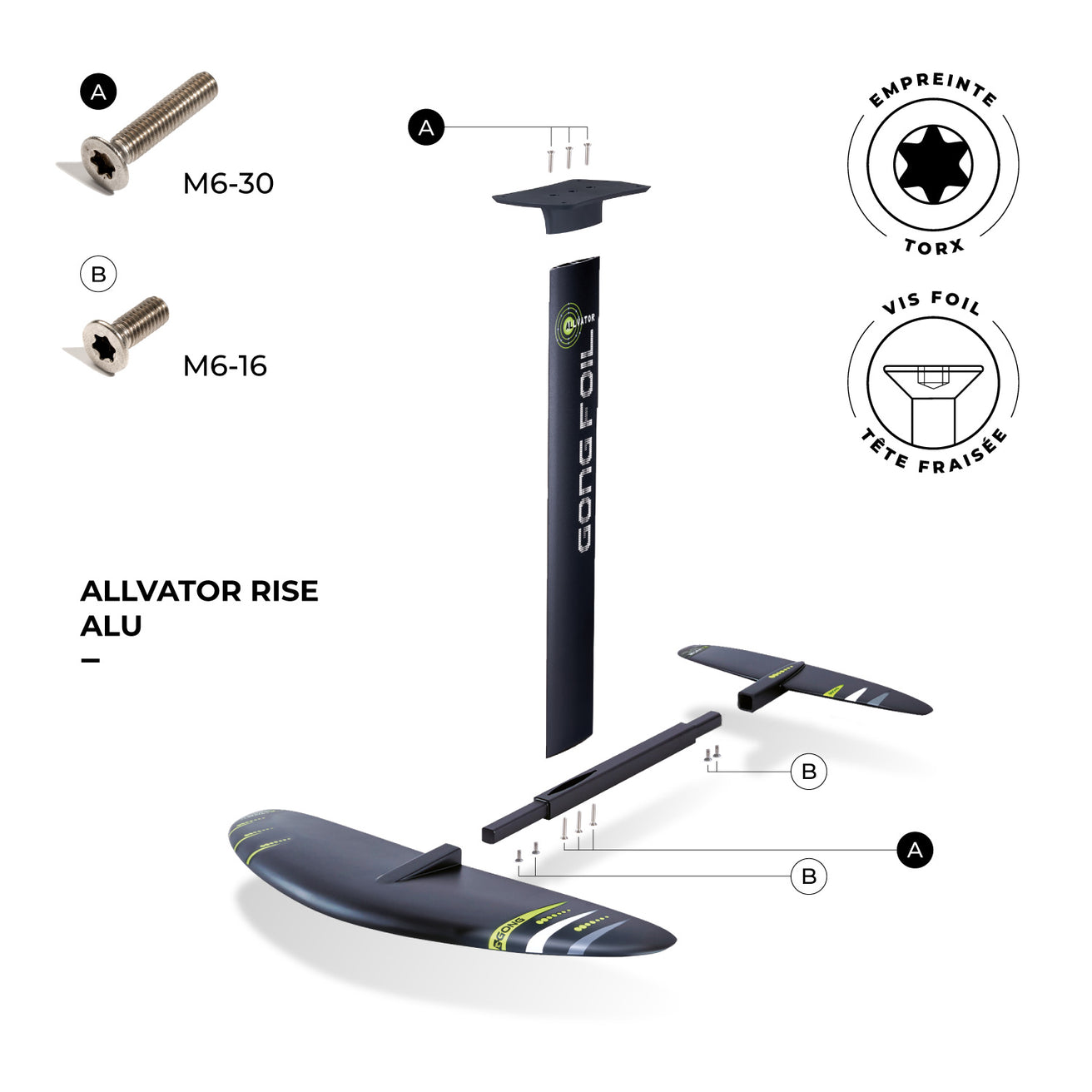 GONG | Vis Foil Tete Fraisee Torx M6