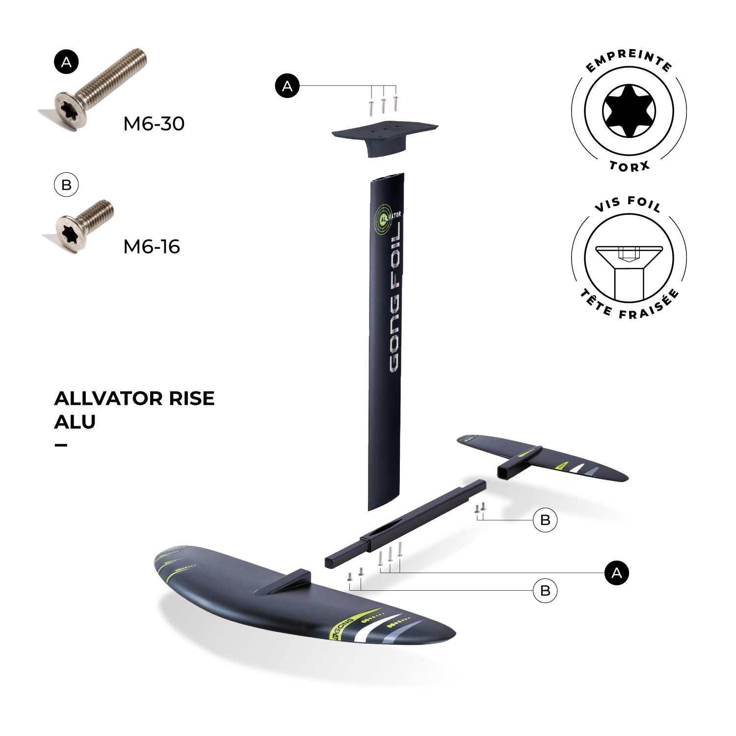 GONG | Vis Foil Tete Fraisee Torx M6