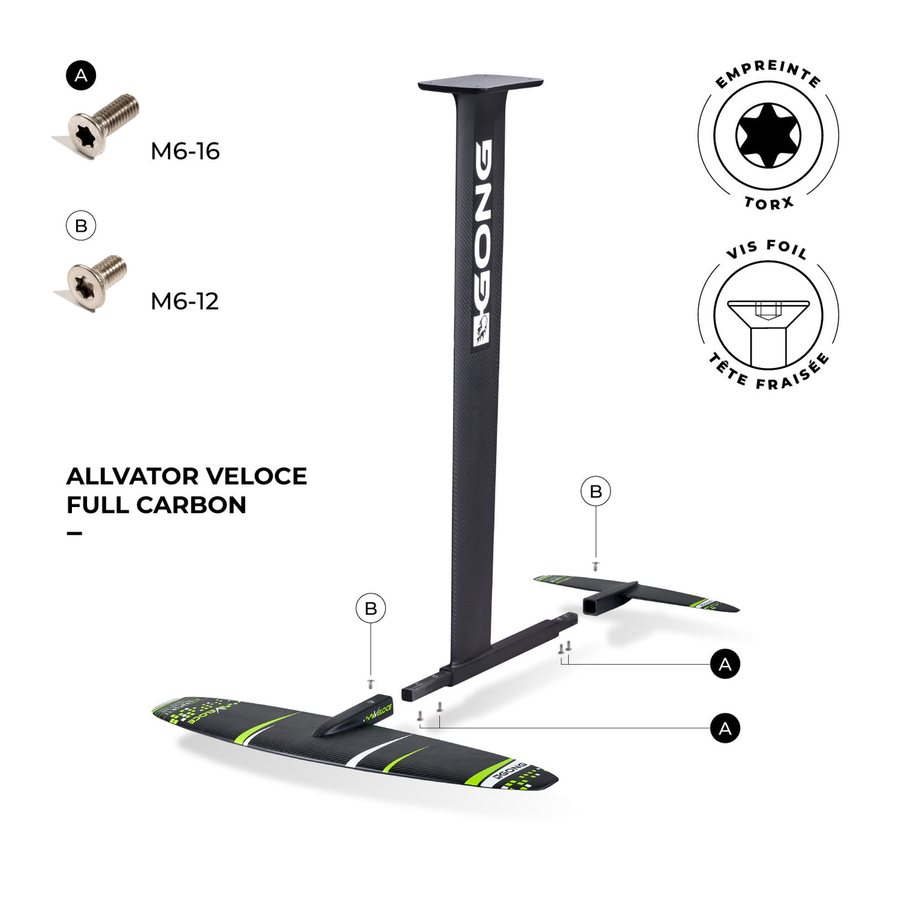 GONG | Vis Foil Tete Fraisee Torx M6