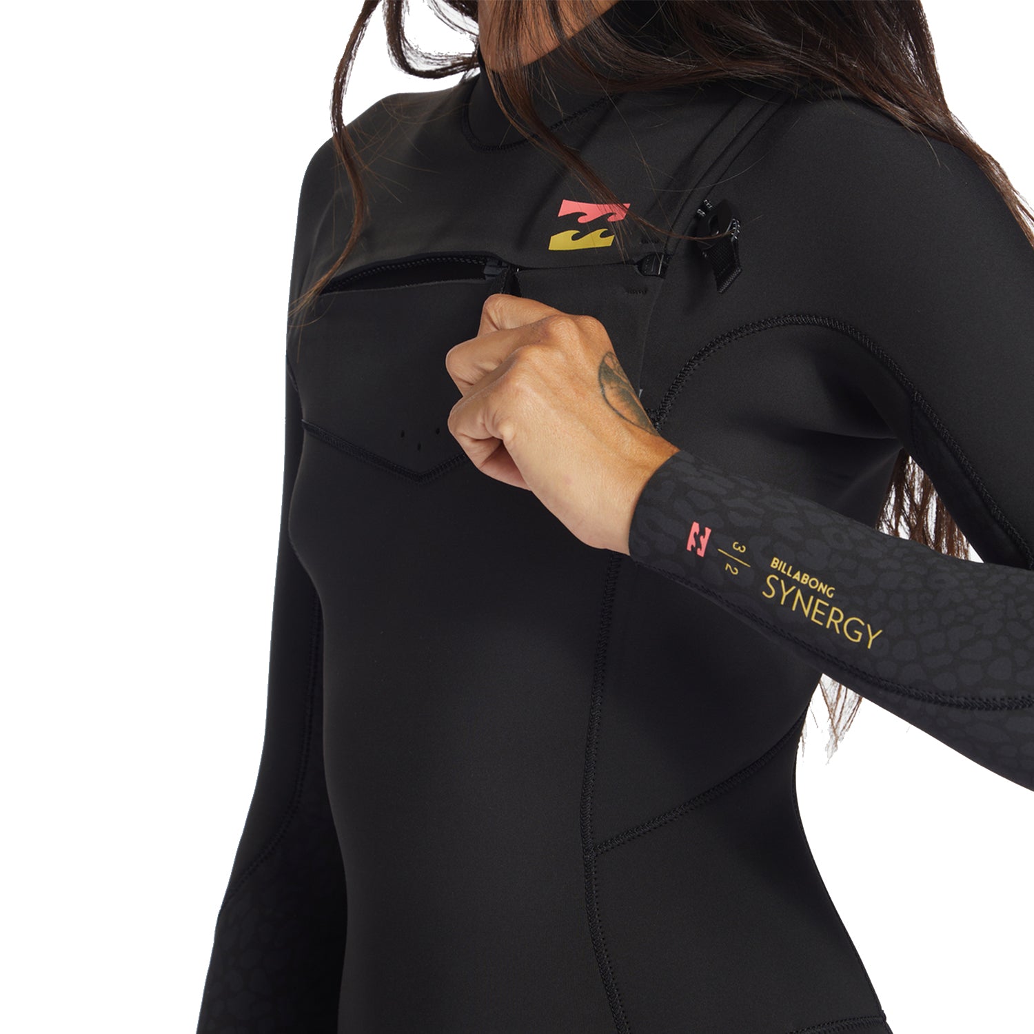 Billabong | Integrale Femme Synergy 3/2 Chest Zip - Wild Black