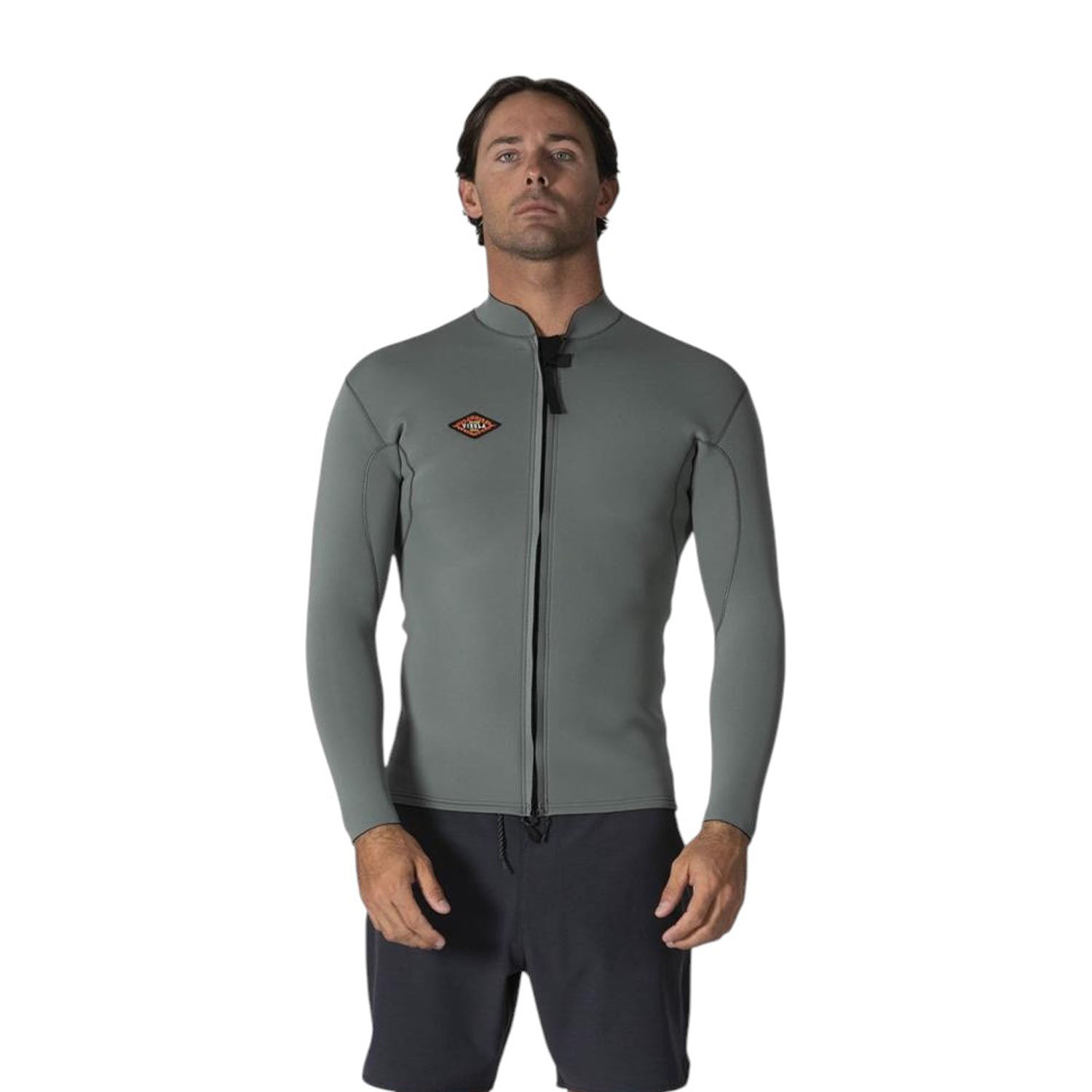 Vissla | Men'S 2mm Neoprene Jacket Solid Sets Front Zip