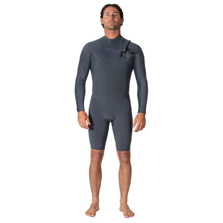 Vissla | Men High Seas II Chest Zip Long Sleeves Shorty - 2/2mm