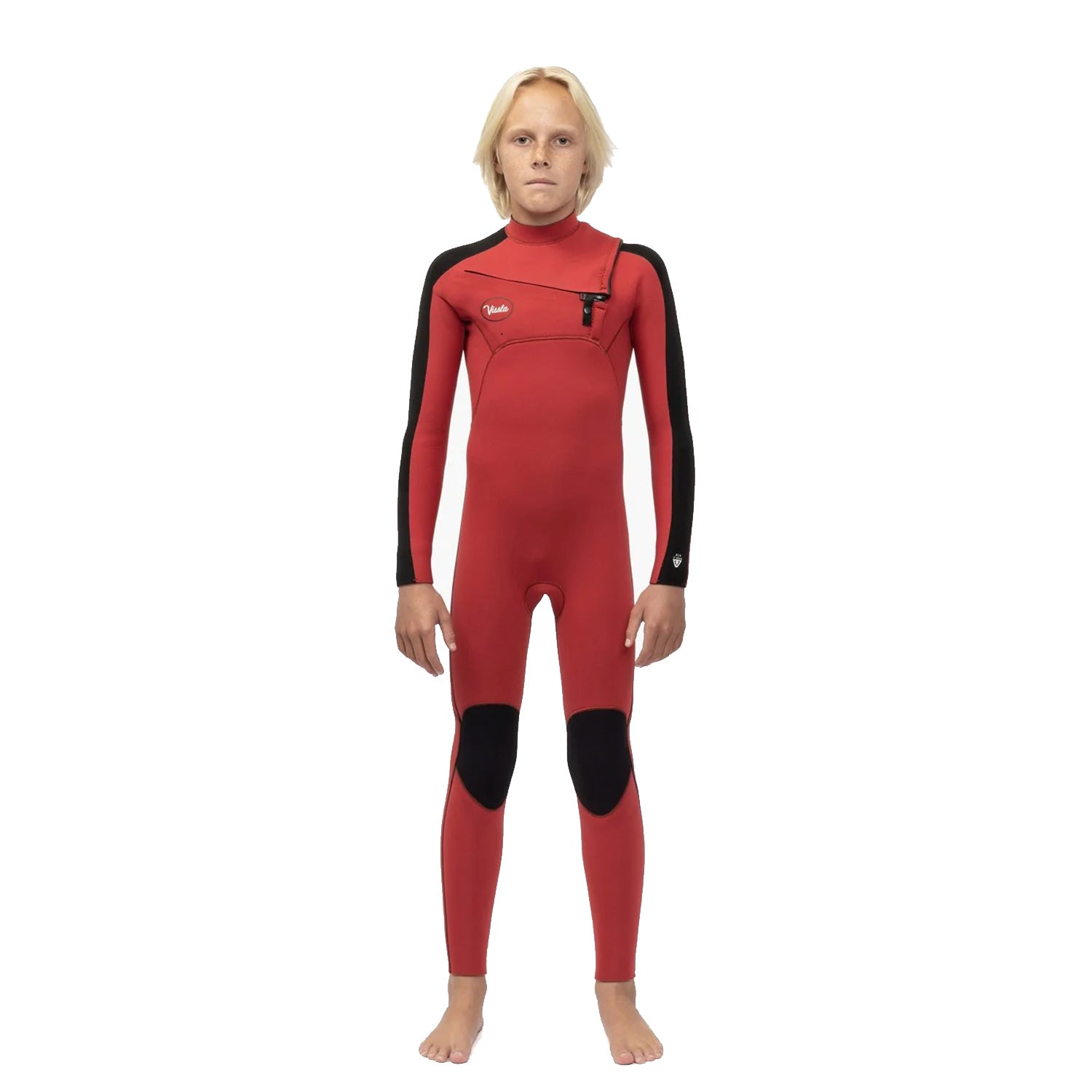 Vissla | Integrale 7 Seas Striper Boys Chest Zip 4/3 - Rouge