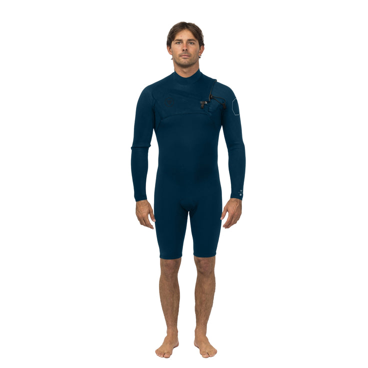 Vissla | Men High Seas II Chest Zip Long Sleeves Shorty - 2/2mm