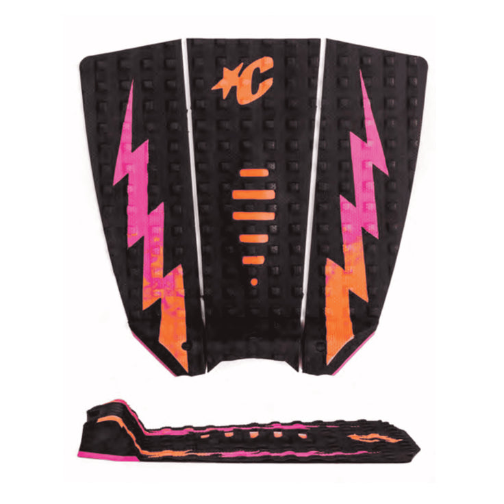 Creatures | Mick Eugene Fanning Lite Ecopure Tail Pad - Black Fluro Red Fade