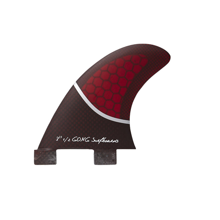 GONG | Fin Set Side Or Quad Rear Red Honeycomb 90mm 3'' 1/2