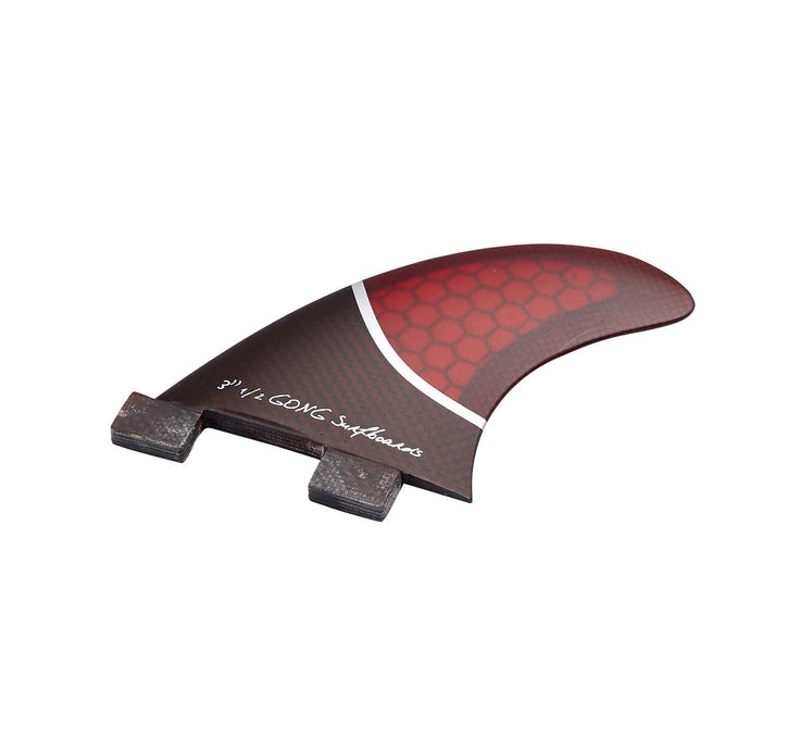 GONG | Fin Set Side Or Quad Rear Red Honeycomb 90mm 3'' 1/2