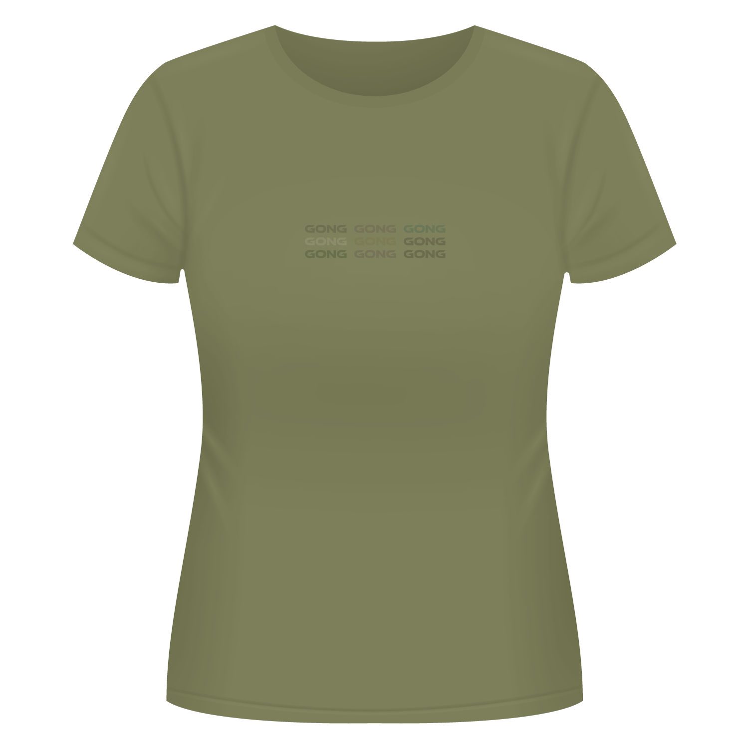 GONG | Tee-Shirt Signature Femme Coton Bio Vert Olive