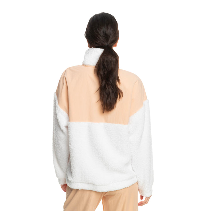 Roxy | Polaire Demi-Zip Waves Of Warmth - Toasted Almond
