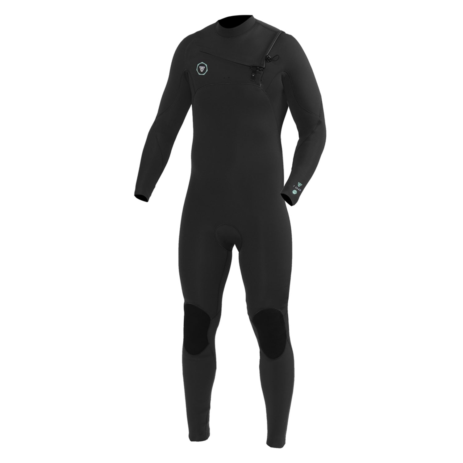 Men Fullsuit 7 Seas 4/3 Chest Zip - Black - Vissla - GONG Galaxy