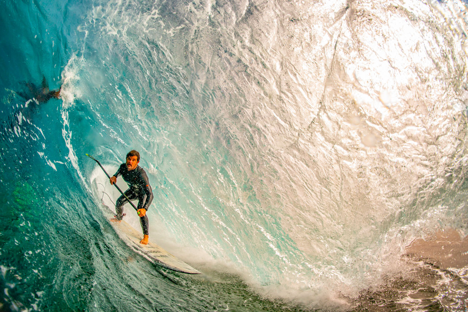 SURFING A CAVERN OF WATER!