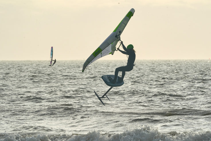 Toeside air jibe à contre