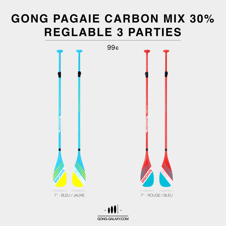 GEAR : NEW PADDLE CARBON MIX 30% ADJUSTABLE 3 PARTS !!!