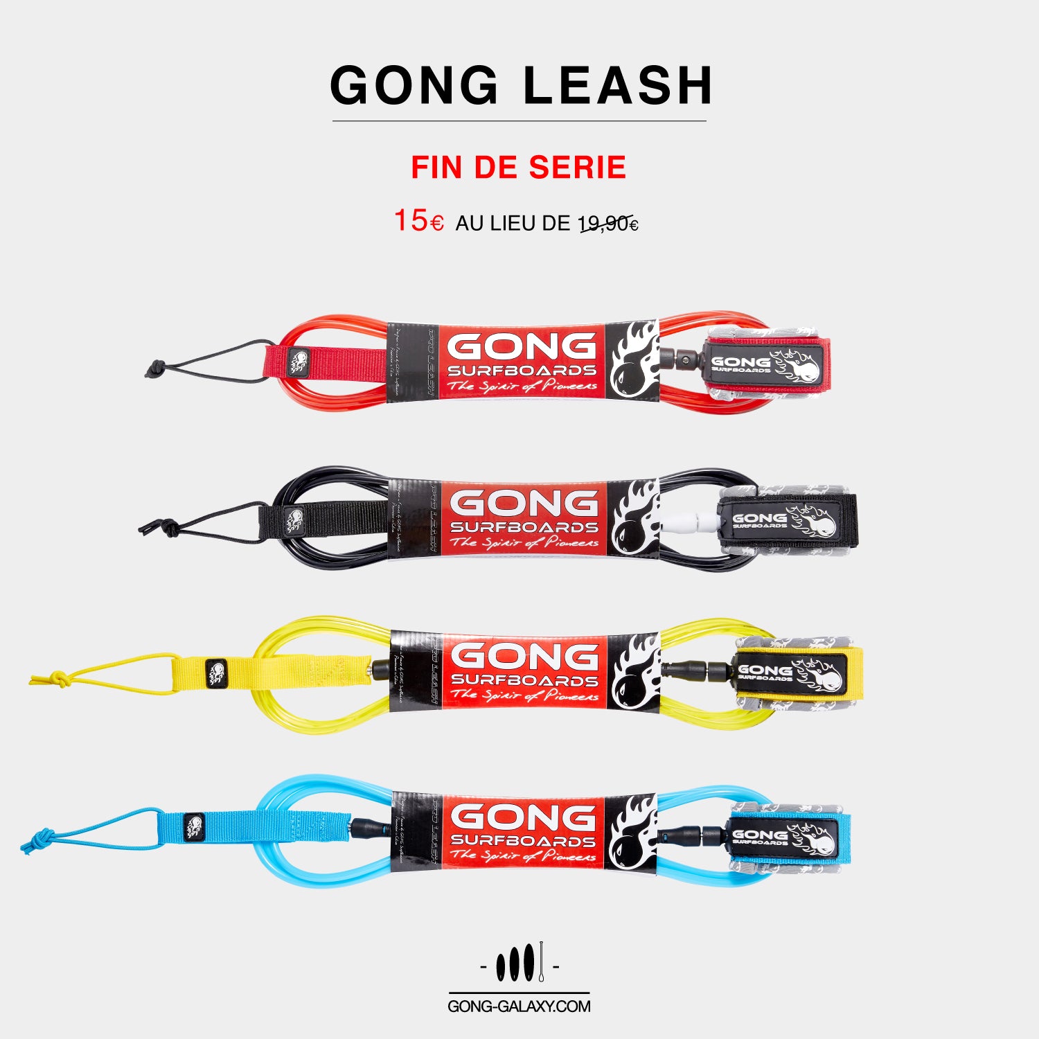 GEAR : 15% Discount on GONG Leashes !!!