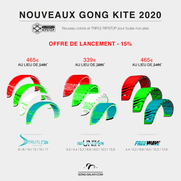 MATOS : NOUVEAUX GONG KITE 2020 !!!