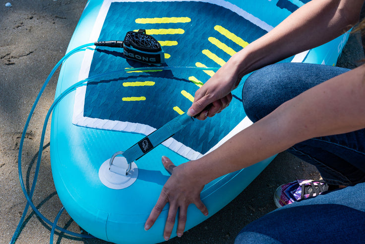 Rail saver on an inflatable board