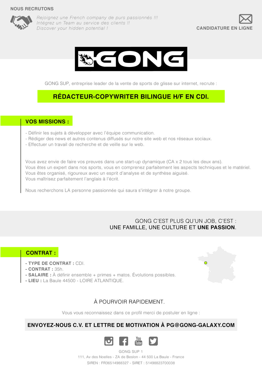 JOB : REDACTEUR BILINGUE !!!