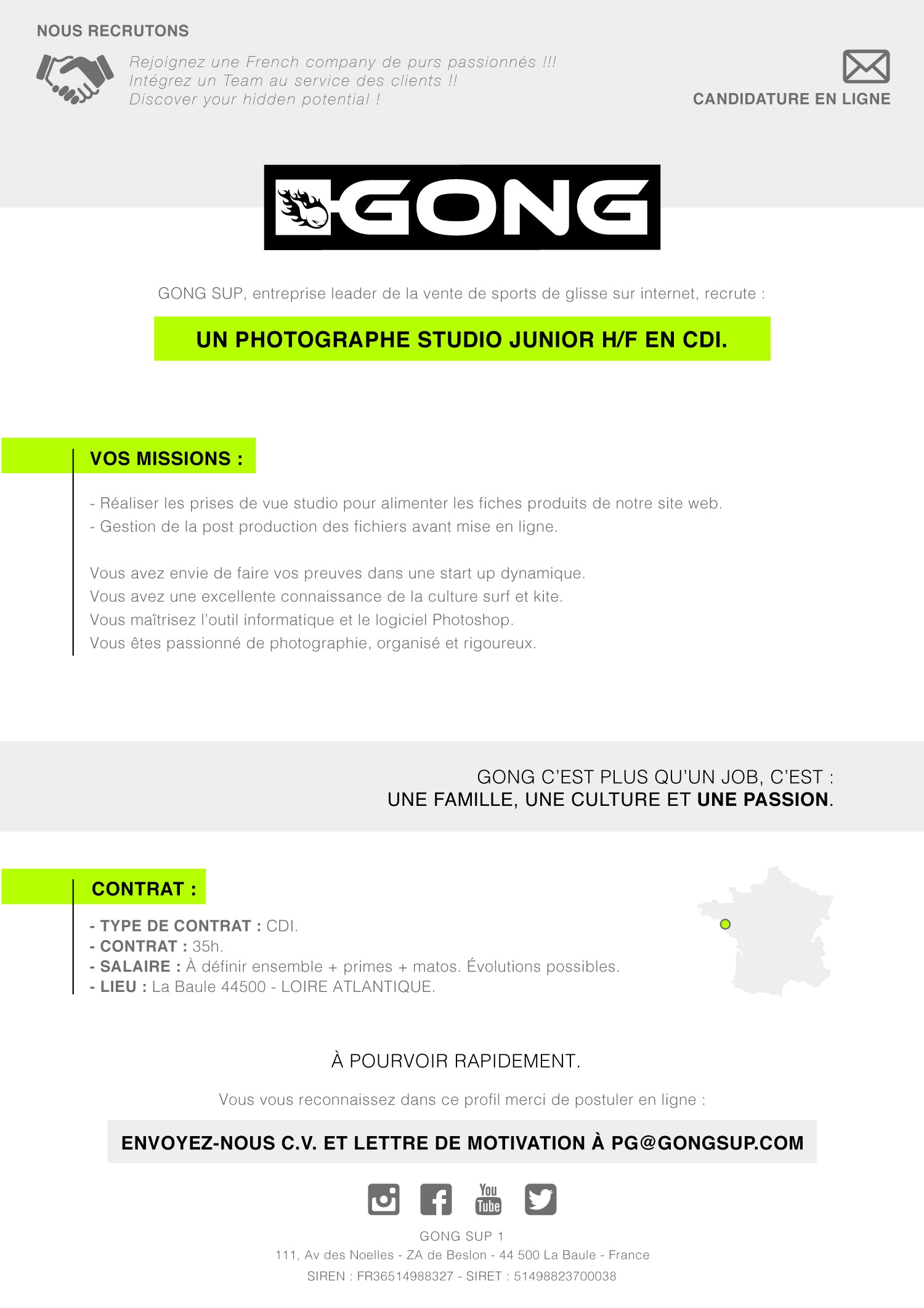 JOB : JUNIOR STUDIO PHOTOGRAPHER !!!