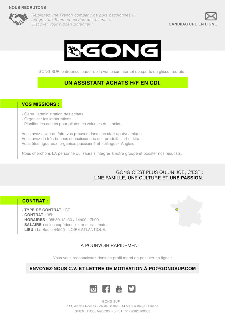 JOB : assistant achat !!!