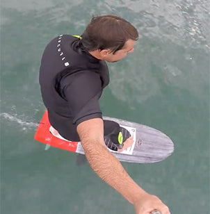 Foil surf jet tow in