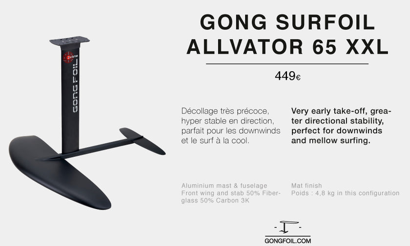 GEAR : GONG Surfoil Allvator 65 XL and XXL in stock !!!