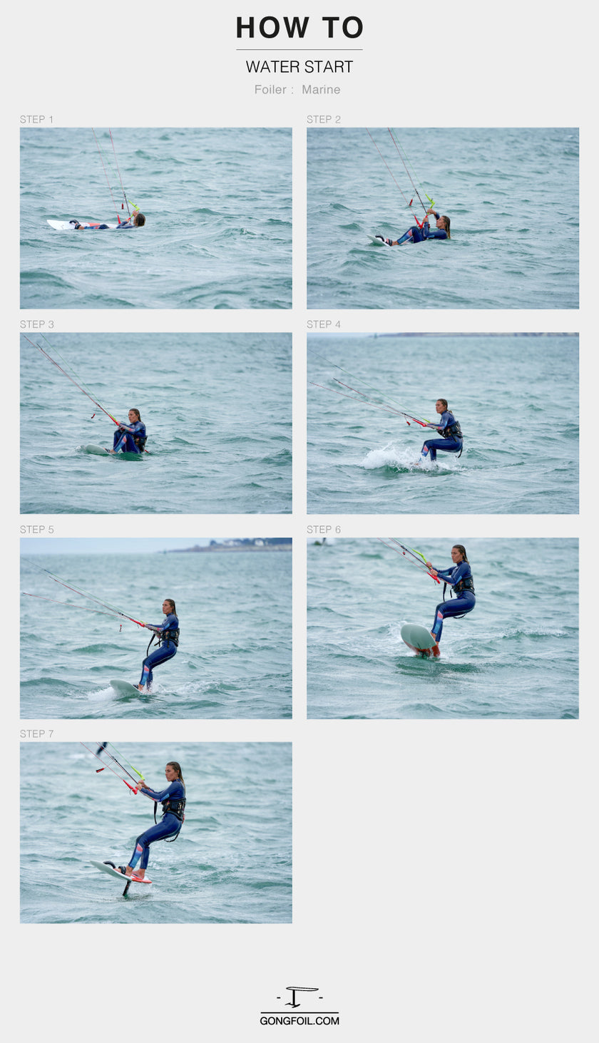 HOW TO : kitefoil water start !!!