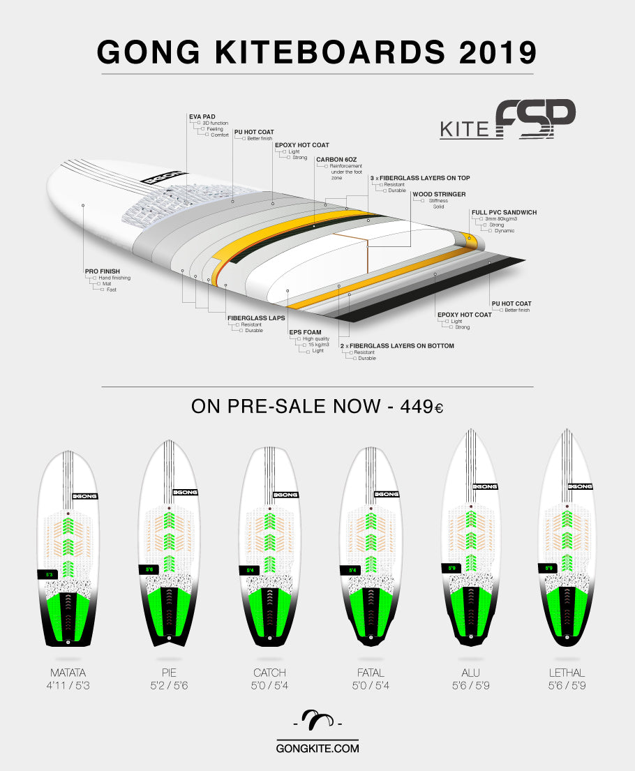 GEAR : new 2019 FSP kiteboards range on pre-sale !!!