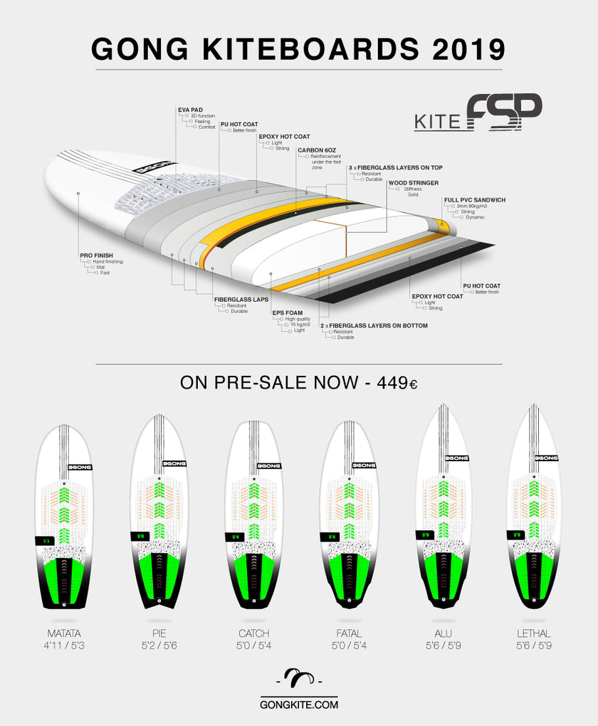 GEAR : new 2019 FSP kiteboards range on pre-sale !!!