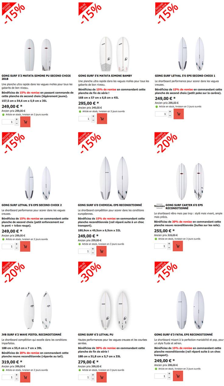 SHOP : great deals on Surfboards !!!