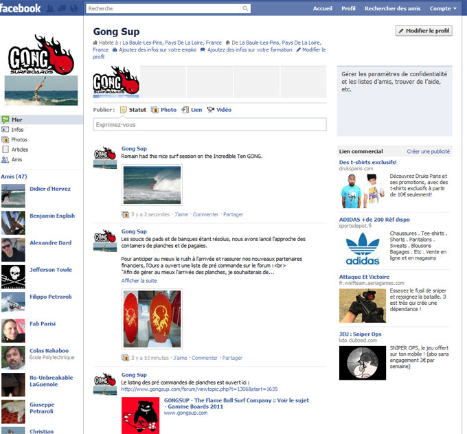 NEWS : GONG SUP on Facebook !!!